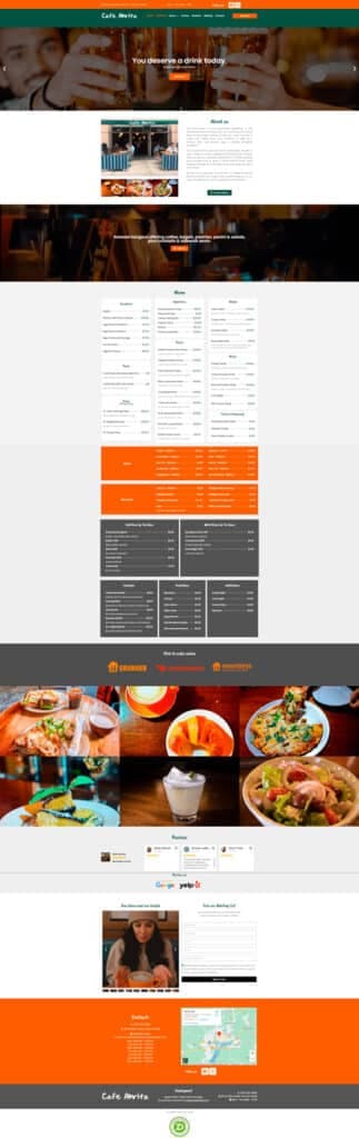 Cafe Amrita website